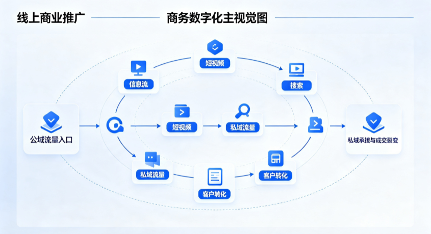 向阳区线上商业推广怎么做？全域流量闭环搭建与低成本转化实战指南